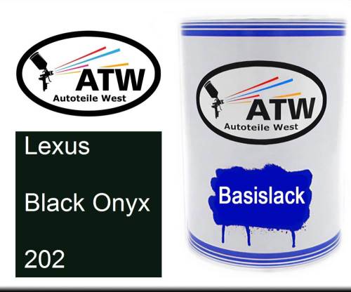 Lexus, Black Onyx, 202: 500ml Lackdose, von ATW Autoteile West.